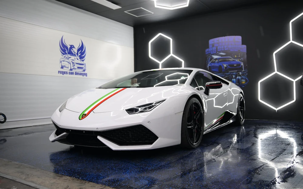 Lamborghini Huracán w Feniks Car Detailing po korekcie lakieru i powłoce ceramicznej